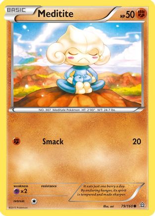 XY  Primal Clash  079 Meditite  - Common