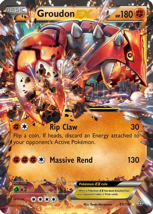 XY  Primal Clash  085/160 Groudon EX  - Holofoil - Ultra Rare
