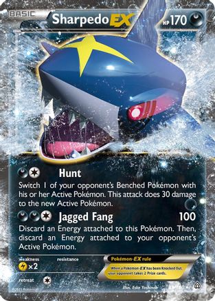 XY  Primal Clash  091/160 Sharpedo EX  - Holofoil - Ultra Rare