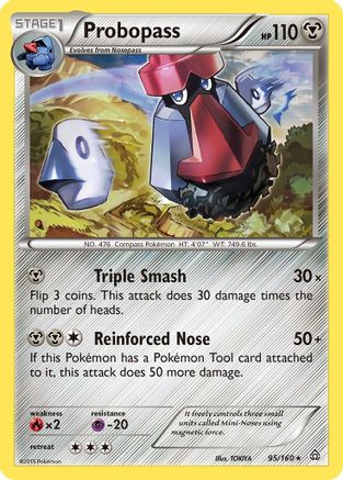 XY  Primal Clash  095 Probopass  - Reverse Holofoil - Rare