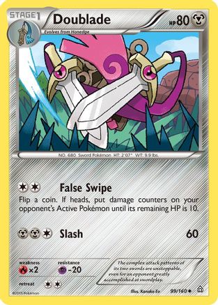 XY  Primal Clash  099/160 Doublade  - Uncommon