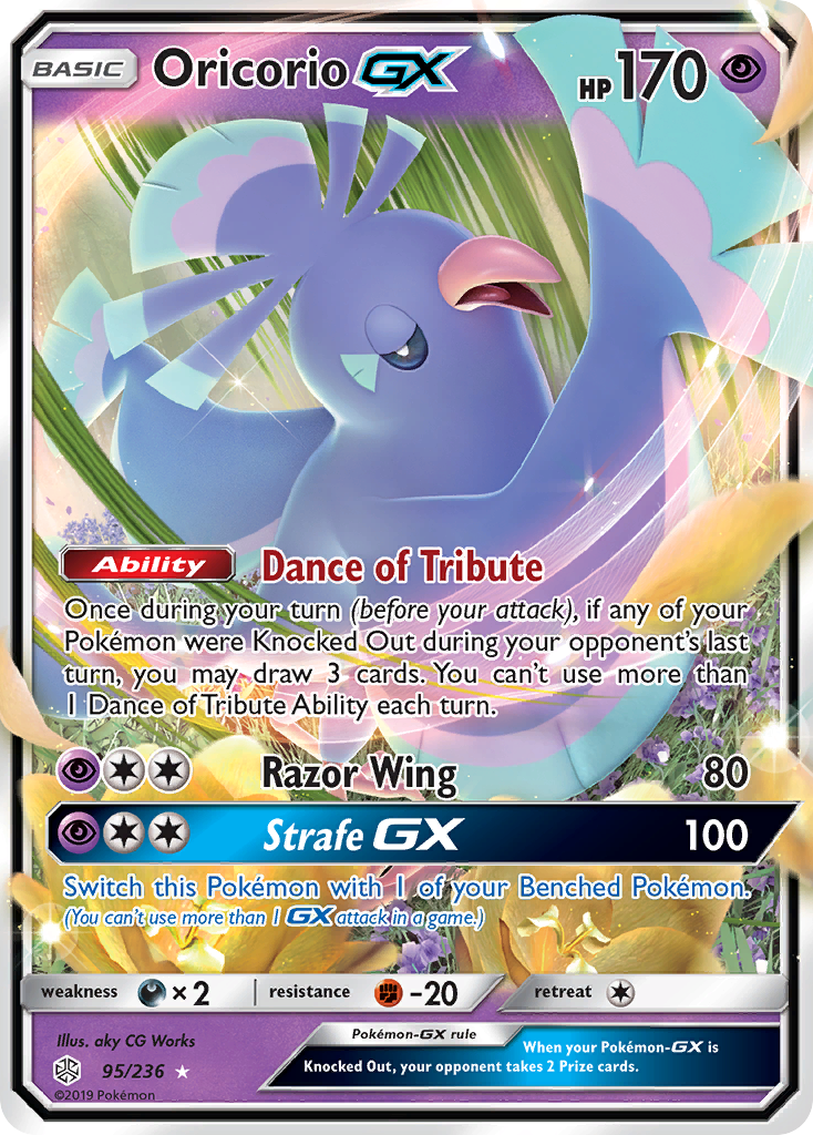 SM  Cosmic Eclipse  095/236 Oricorio GX  - Holofoil - Ultra Rare