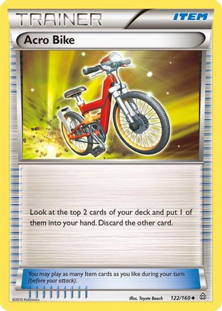 XY  Primal Clash  122/160 Acro Bike  - Reverse Holofoil - Uncommon