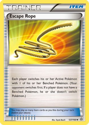 XY  Primal Clash  127/160 Escape Rope  - Reverse Holofoil - Uncommon