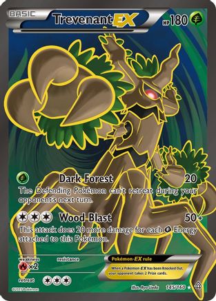 XY  Primal Clash  145 Trevenant EX (145 Full Art)  - Holofoil - Ultra Rare