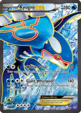 XY  Primal Clash  148 Kyogre EX (148 Full Art)  - Holofoil - Ultra Rare
