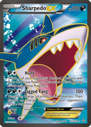 XY  Primal Clash  152 Sharpedo EX (152 Full Art)  - Holofoil - Ultra Rare