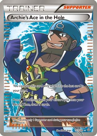 XY  Primal Clash  157/160 Archie's Ace in the Hole (157 Full Art)  - Holofoil - Ultra Rare