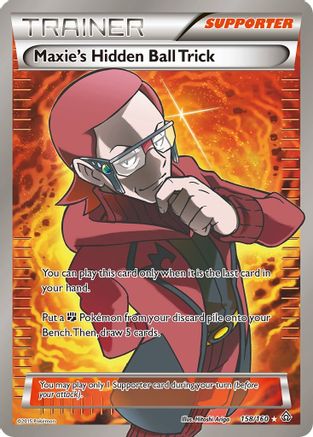 XY  Primal Clash  158/160 Maxie's Hidden Ball Trick (158 Full Art)  - Holofoil - Ultra Rare