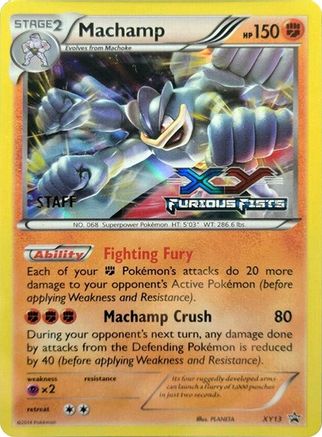 XY Promos  Machamp - XY13 (Prerelease) [Staff]  - Holofoil - Promo