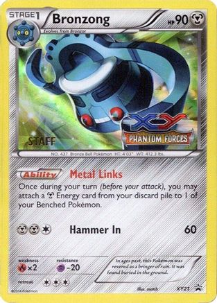 XY Promos  Bronzong - XY21 (Prerelease) [Staff]  - Holofoil - Promo