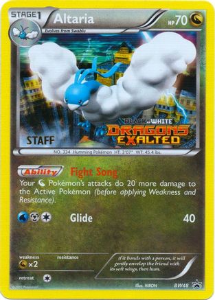 Black and White Promos  Altaria - BW48 (Prerelease) [Staff]  - Holofoil - Promo
