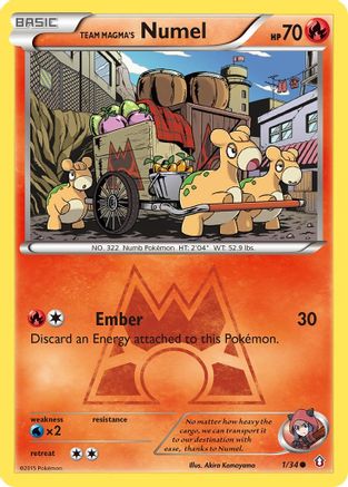 Double Crisis  001/34 Team Magma's Numel  - Reverse Holofoil - Common
