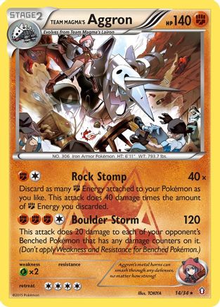 Double Crisis  014/34 Team Magma's Aggron  - Reverse Holofoil - Holo Rare