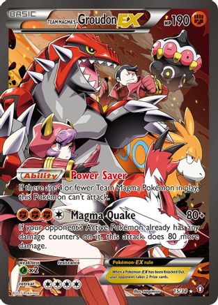 Double Crisis  015/34 Team Magma's Groudon EX  - Holofoil - Ultra Rare