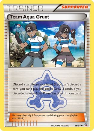 Double Crisis  026/34 Team Aqua Grunt  - Uncommon