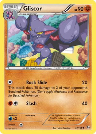 XY  Roaring Skies  037 Gliscor  - Reverse Holofoil - Uncommon