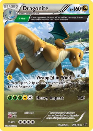 XY  Roaring Skies  052/108 Dragonite (52 Delta)  - Reverse Holofoil - Holo Rare