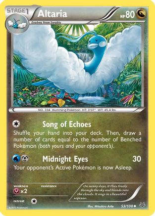 XY  Roaring Skies  053/108 Altaria (53)  - Uncommon