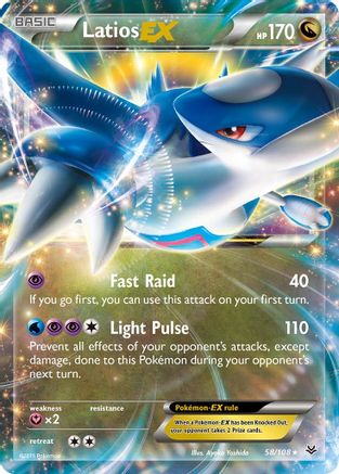 XY  Roaring Skies  058/108 Latios EX  - Holofoil - Ultra Rare