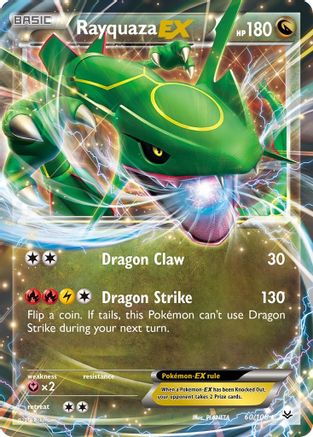 XY  Roaring Skies  060/108 Rayquaza EX (60)  - Holofoil - Ultra Rare