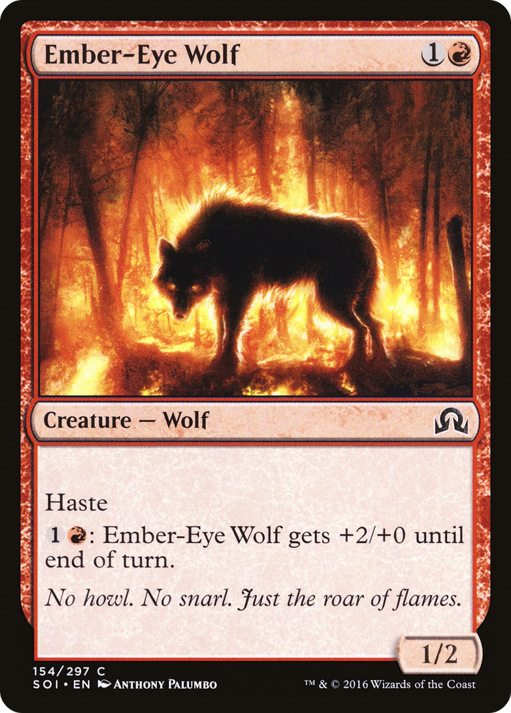 Shadows over Innistrad - (SOI-154) - Ember-Eye Wolf Foil
