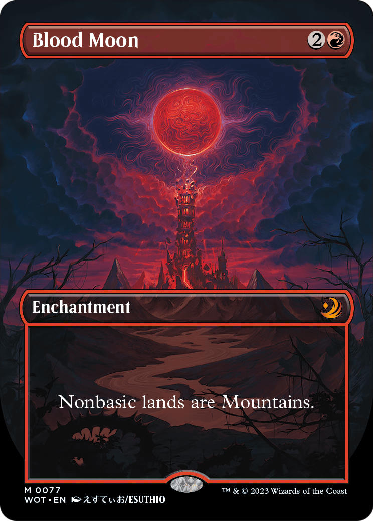 Wilds of Eldraine: Enchanting Tales - (WOT-077) - Blood Moon (Anime Borderless) Foil