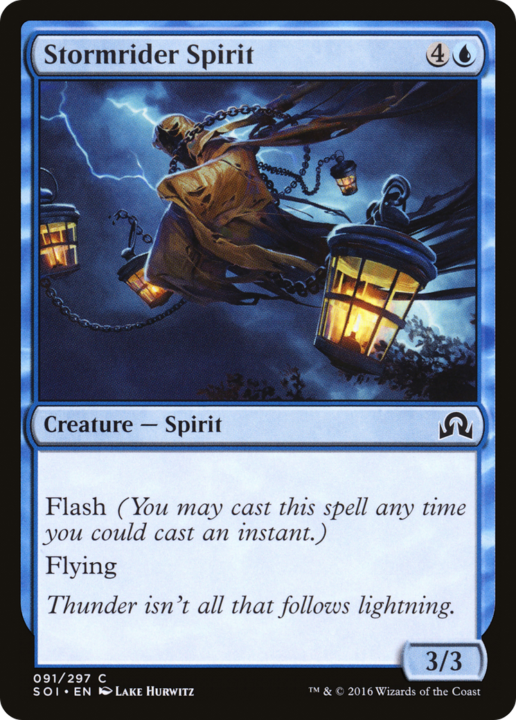 Shadows over Innistrad - (SOI-091) - Stormrider Spirit Foil