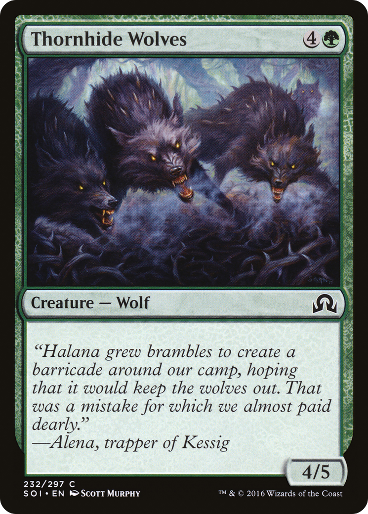 Shadows over Innistrad - (SOI-232) - Thornhide Wolves
