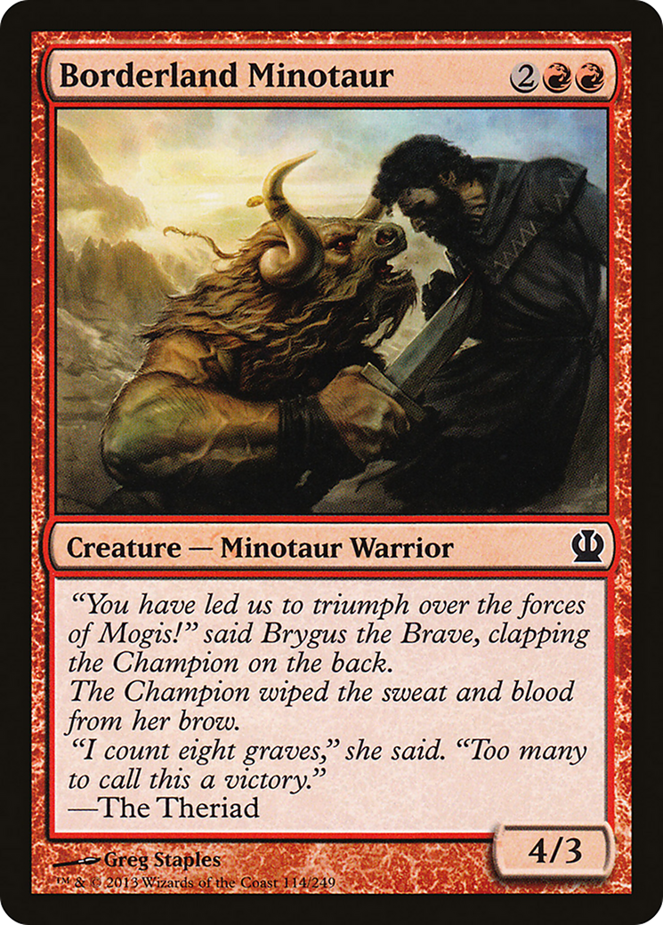 Theros - (THS-114) - Borderland Minotaur Foil