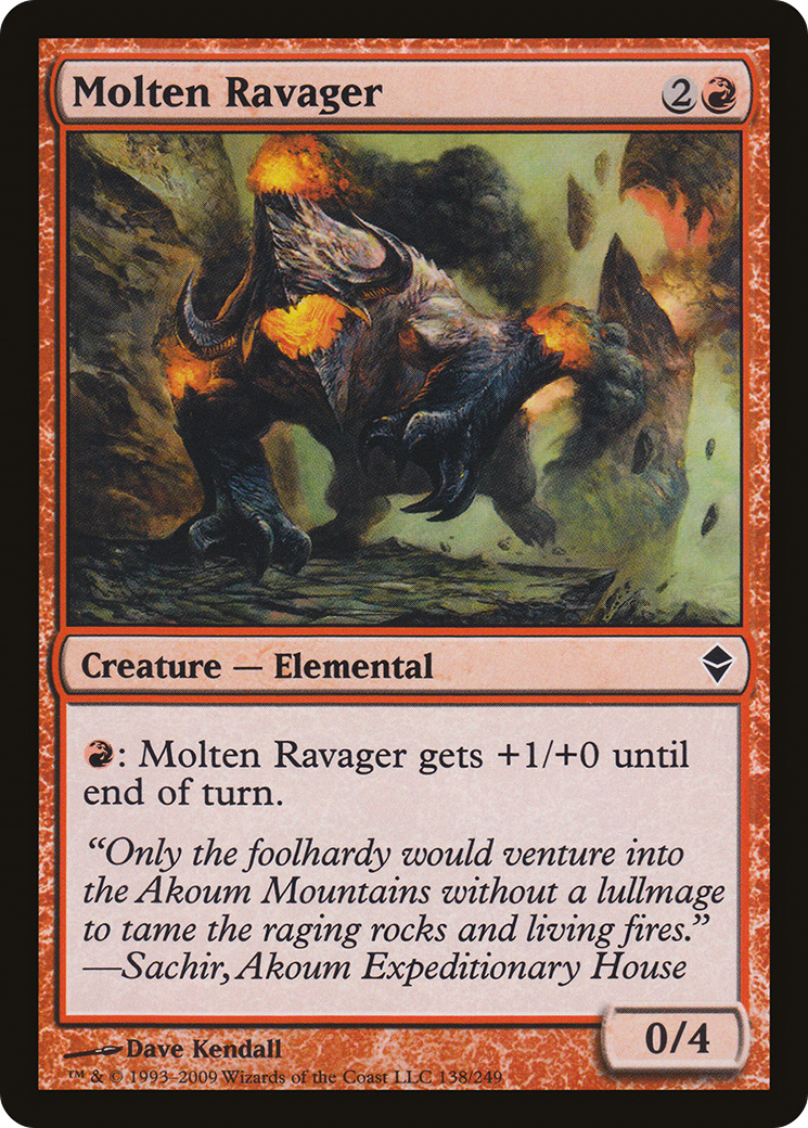 Zendikar - (ZEN-138) - Molten Ravager Foil