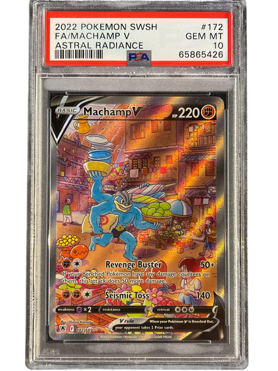 SWSH10 Astral Radiance  172/189 PSA10 #65865426 Machamp V (Alternate Full Art)  - Holofoil - Ultra Rare