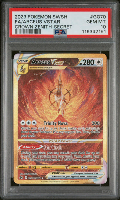 Crown Zenith Galarian Gallery  GG70/GG70 PSA10 #116342151 Arceus VSTAR (Secret)  - Holofoil - Secret Rare