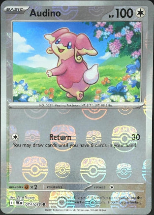 SV Black Bolt  074/086 Audino (Master ball Pattern)  - Holofoil - Common