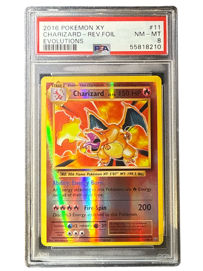 XY  Evolutions  011/108 PSA8 #55818210 Charizard  - Reverse Holofoil - Holo Rare