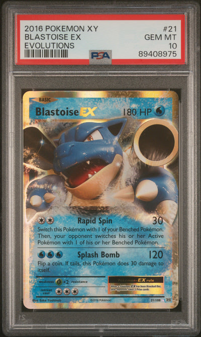 XY  Evolutions  021/108 PSA10 #89408975 Blastoise EX  - Holofoil - Ultra Rare