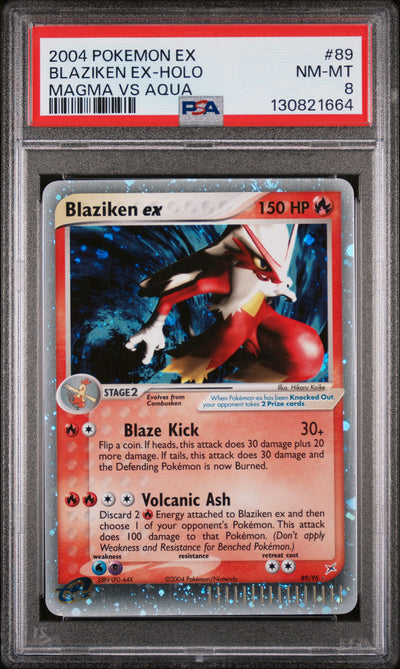 Team Magma vs Team Aqua  089 PSA8 #130821664 Blaziken ex  - Holofoil - Ultra Rare