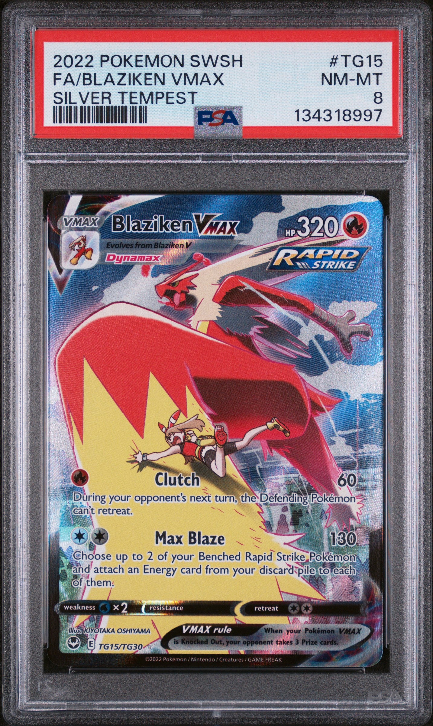 SWSH12 Silver Tempest Trainer Gallery  TG15/TG30 PSA8 #134318997 Blaziken VMAX  - Holofoil - Ultra Rare