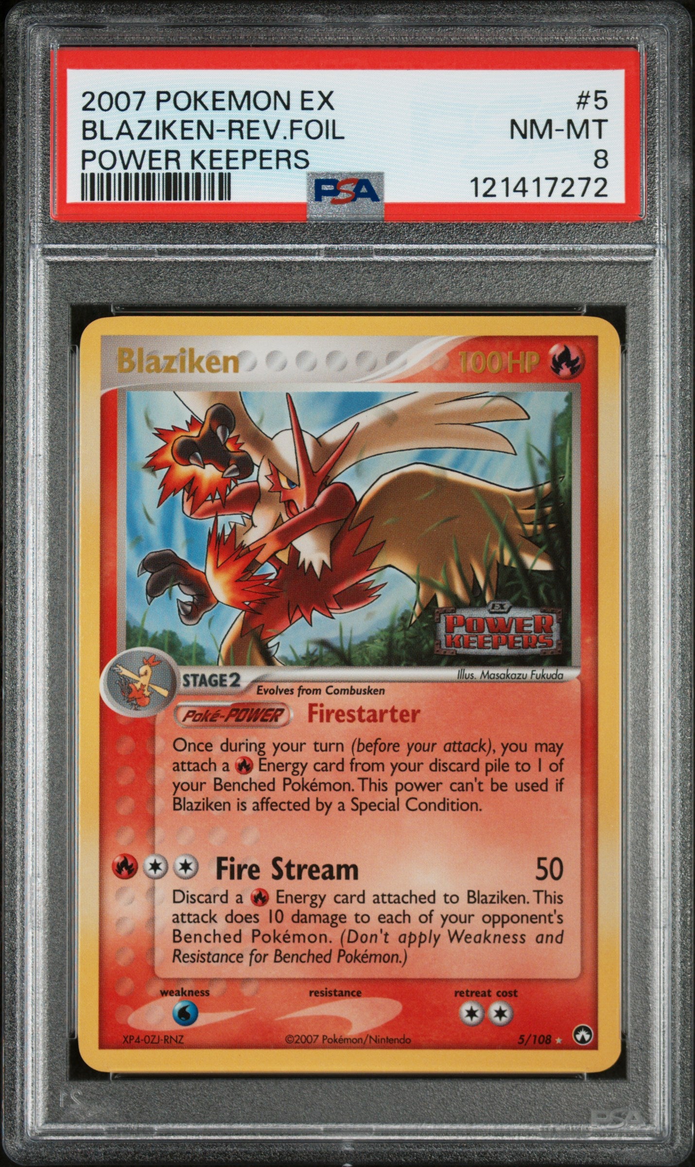 Power Keepers  005 PSA 8 #121417272 Blaziken  - Reverse Holofoil - Holo Rare