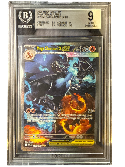 ME02 Phantasmal Flames  125/094 BGS9 #0021112053 Mega Charizard X ex  - Holofoil - Special Illustration Rare