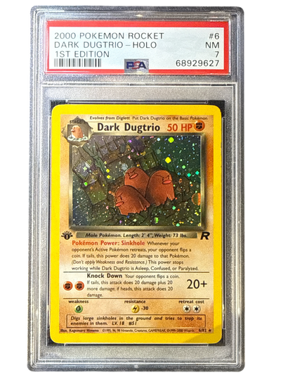 Team Rocket  006/82 PSA7 #68929627 Dark Dugtrio (6)  - 1st Edition Holofoil - Holo Rare
