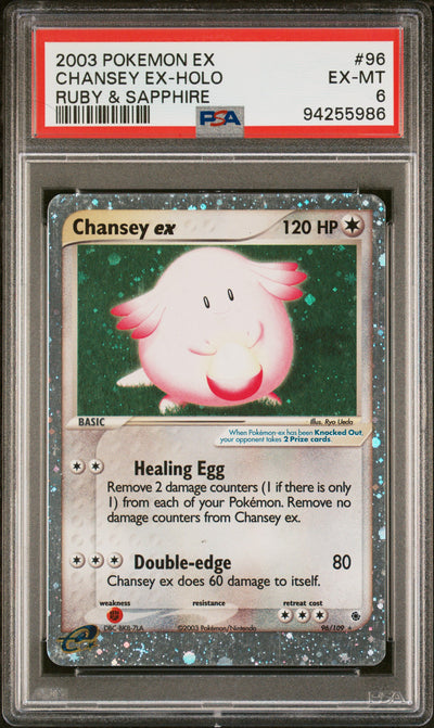 Ruby and Sapphire  096/109 PSA6 #94255986 Chansey ex  - Holofoil - Ultra Rare