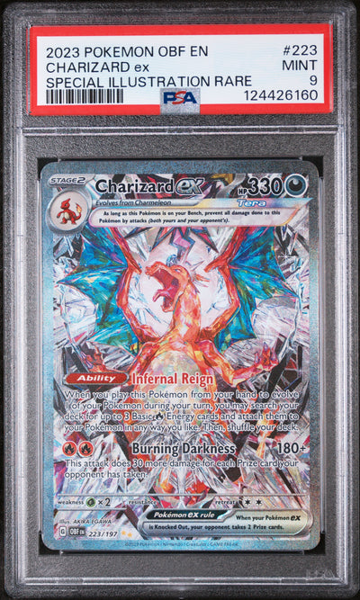 SV03 Obsidian Flames  223/197 PSA9 #124426160 Charizard ex  - Holofoil - Special Illustration Rare