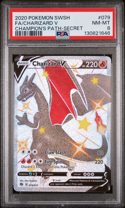 Champions Path  079/73 PSA8 #130821646 Charizard V (Secret)  - Holofoil - Secret Rare