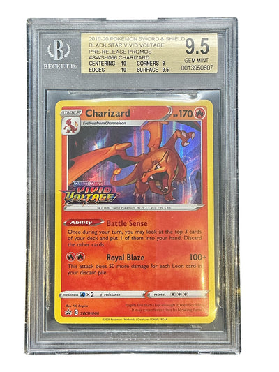 SWSH Sword & Shield Promo Cards  SWSH066 BGS 9.5 #0013950607 Charizard  - Holofoil - Promo
