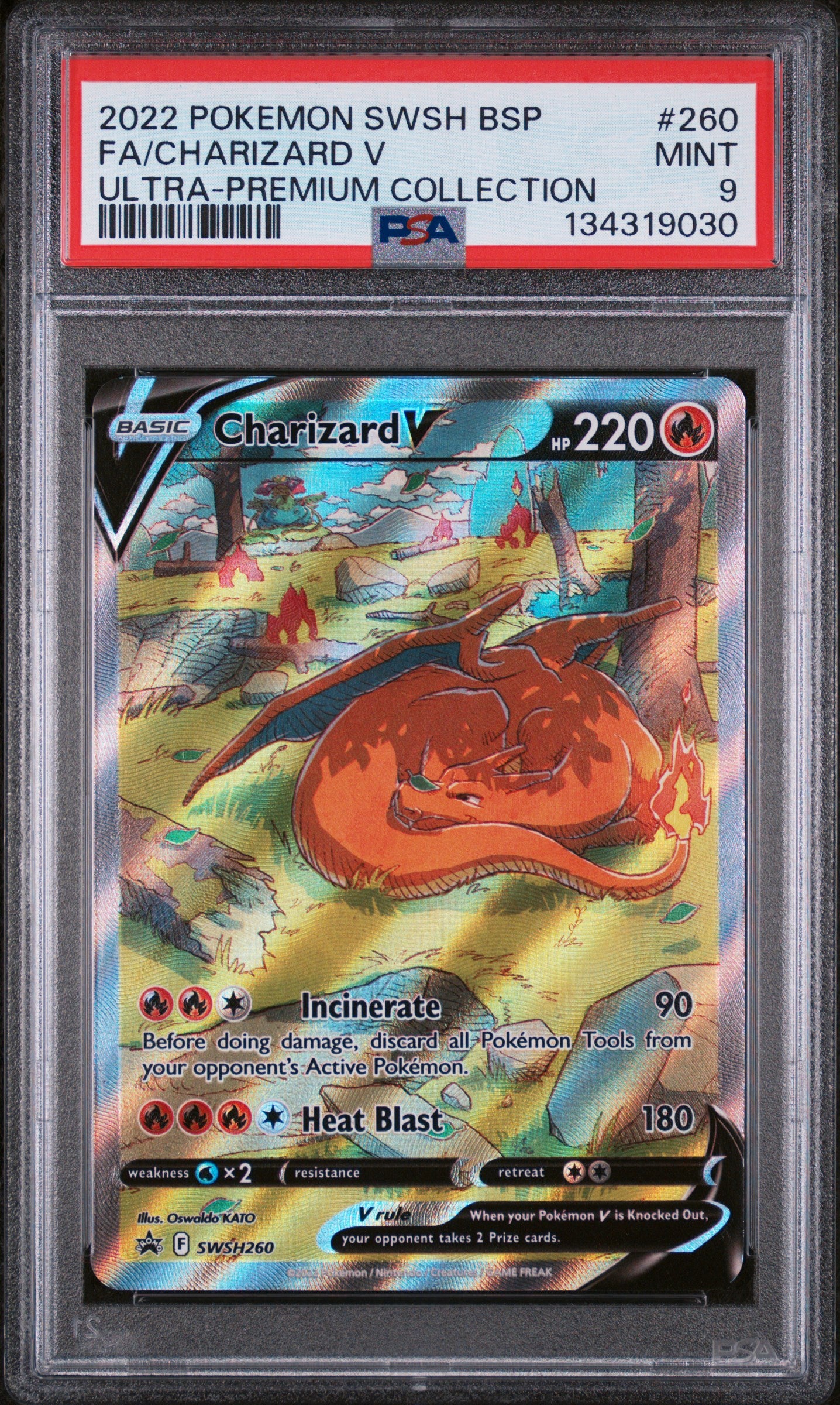 SWSH Sword & Shield Promo Cards  SWSH260 PSA9 #134319030 Charizard V  - Holofoil - Promo