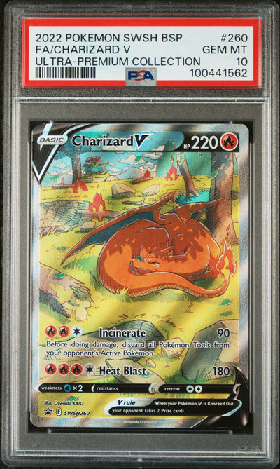 SWSH Sword & Shield Promo Cards  SWSH260 PSA10 #100441562 Charizard V  - Holofoil - Promo