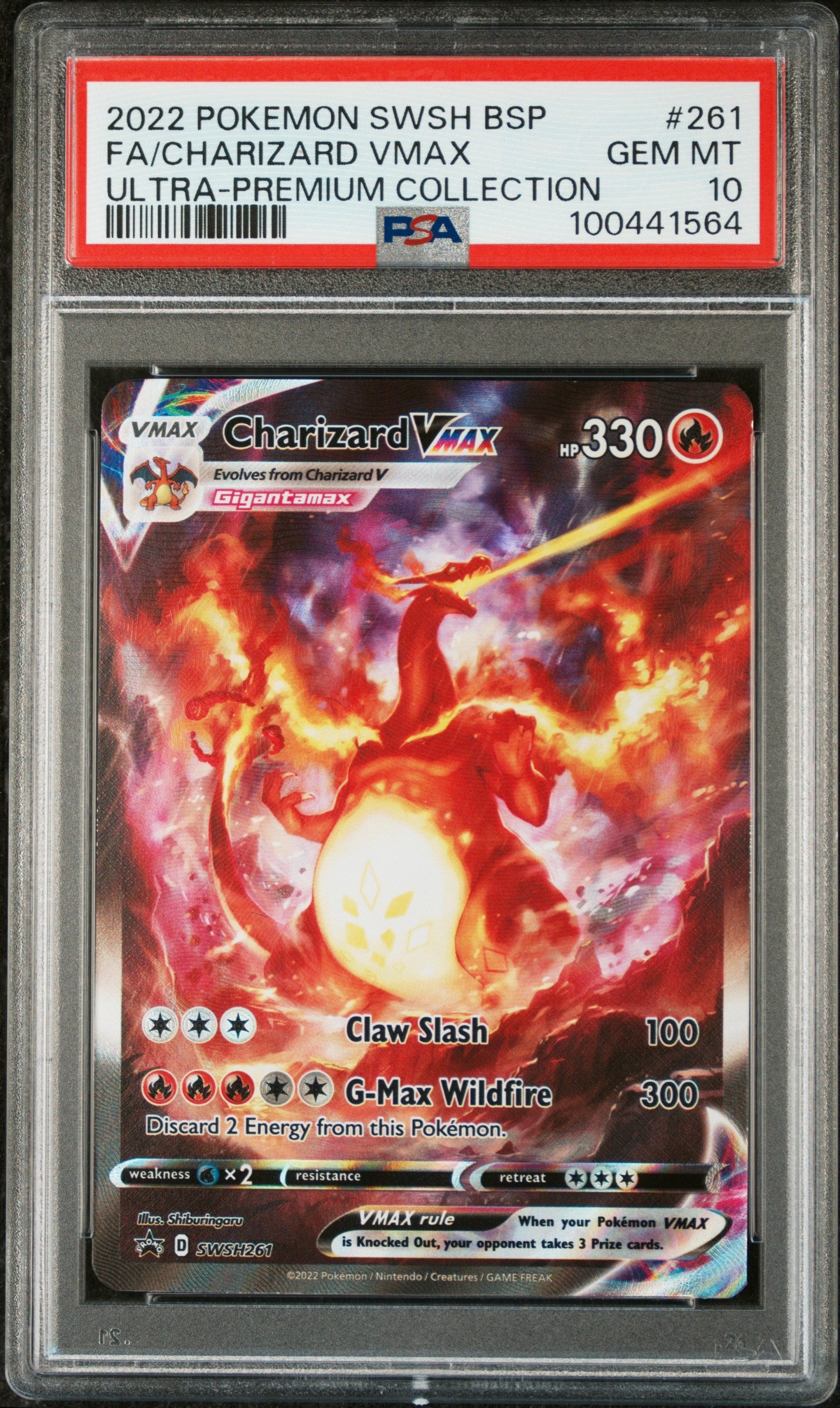 SWSH Sword & Shield Promo Cards  SWSH261 PSA10 #100441564 Charizard VMAX  - Holofoil - Promo