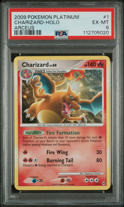 Arceus  001 PSA6 #112705020 Charizard  - Holofoil - Holo Rare