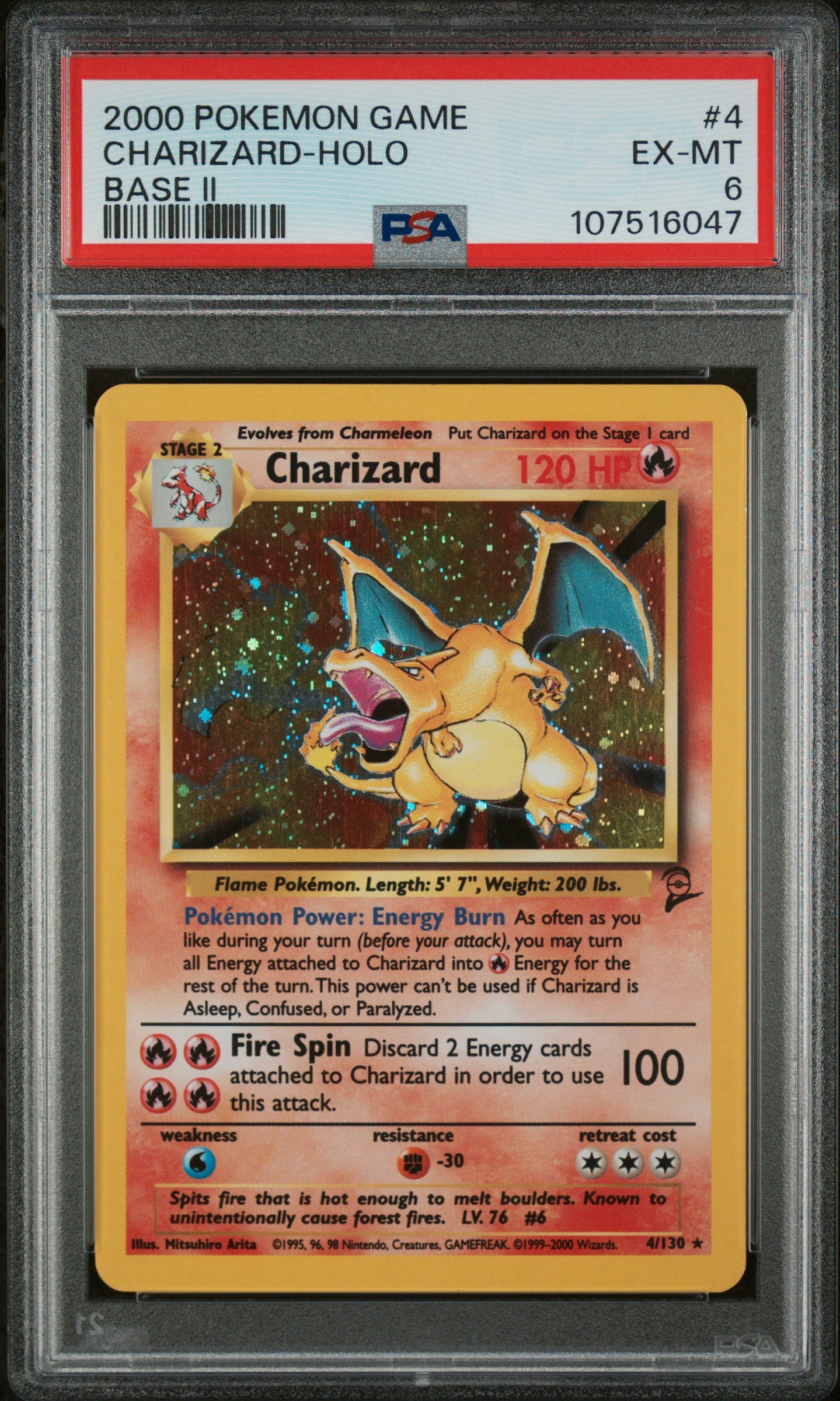 Base Set 2  004/130 PSA6 #107516047 Charizard  - Holofoil - Holo Rare